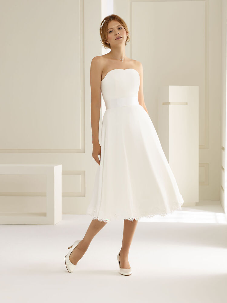 Kurze Kleider, Jumpsuits Bianco Evento Brautmode, Braut Schuhe und Braut Accessoires 1017 Standesamtkleid