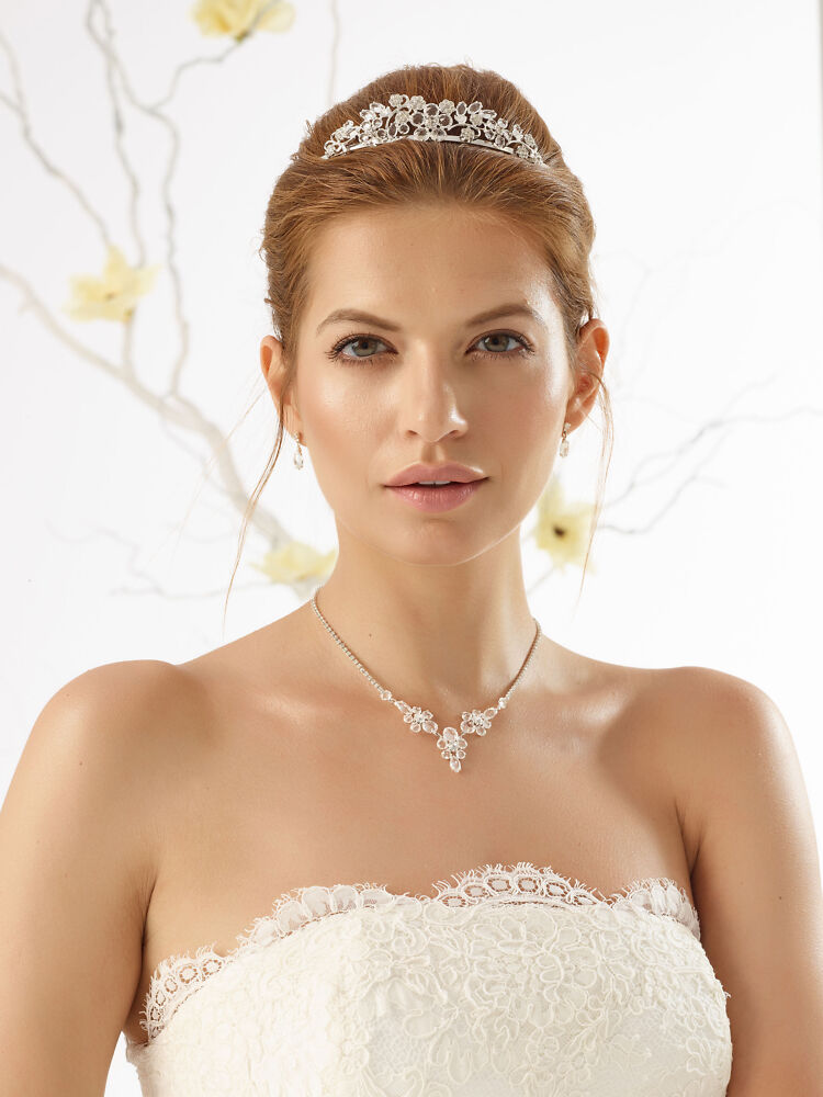 Accessoires Bianco Evento Brautmode, Braut Schuhe und Braut Accessoires Diadem für Brautfrisur 1056