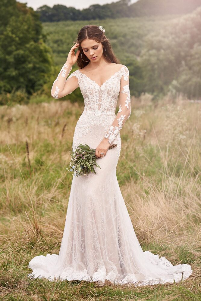 Outlet, Sale Lillian West Bridal dresses -  romantische Boho Hochzeitskleider 8017A Boho-Hochzeitskleid