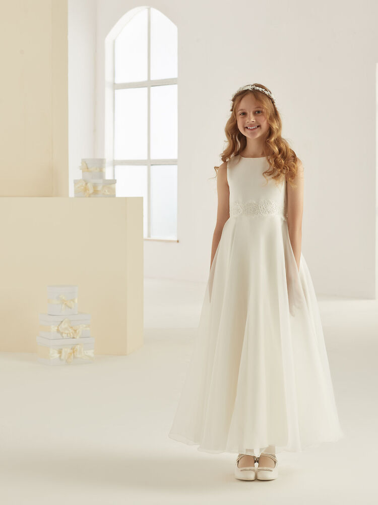Festmode für kleine Prinzessinnen Bianco Evento Kommunion Kleid 1 
