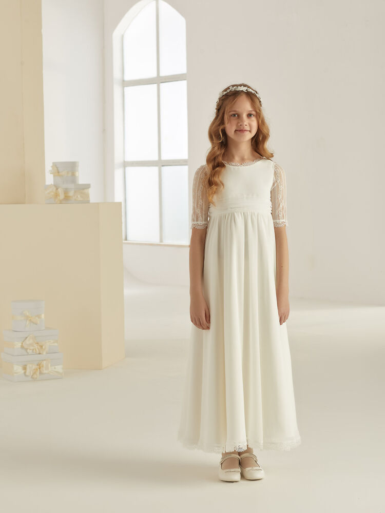 Festmode für kleine Prinzessinnen Bianco Evento Brautmode, Braut Schuhe und Braut Accessoires Kommunion Kleid 2