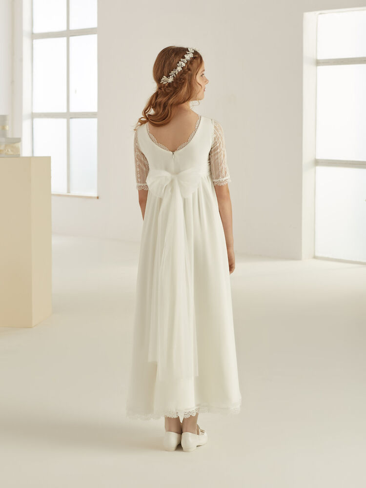 Festmode für kleine Prinzessinnen Bianco Evento Brautmode, Braut Schuhe und Braut Accessoires Kommunion Kleid 2A