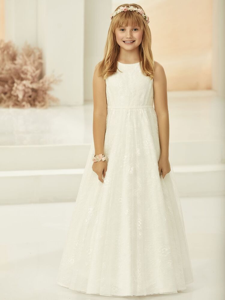 Festmode für kleine Prinzessinnen Bianco Evento Brautmode, Braut Schuhe und Braut Accessoires Kommunion Kleid 4