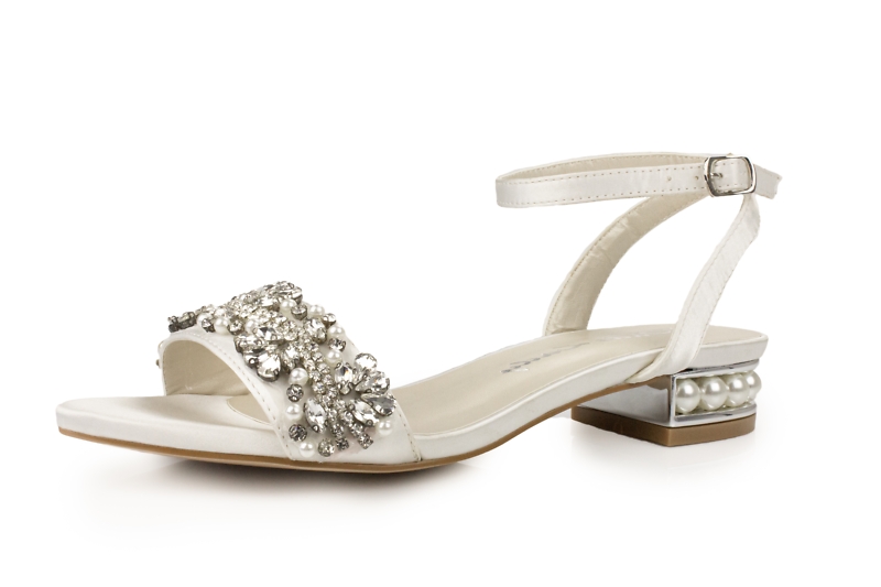 Schuhe Schuhe Braut und Abend G27 Brautsandale mit Perlen