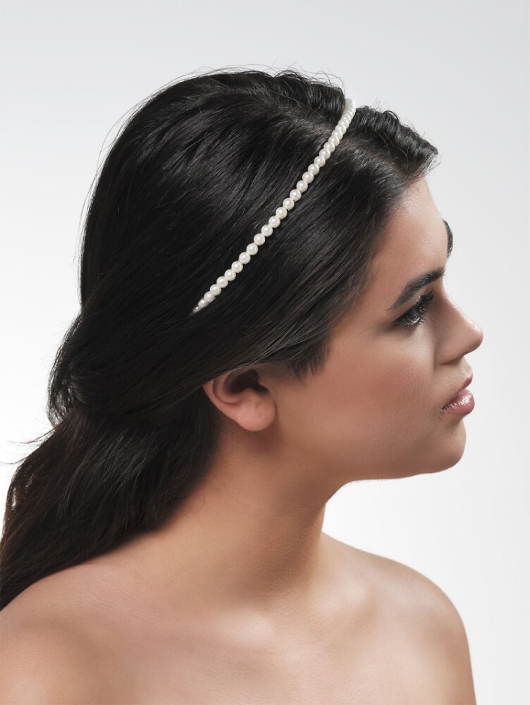 Accessoires Poirier Bridal Brautmode und Braut Accessoires 004 Haarreif mit Perlen