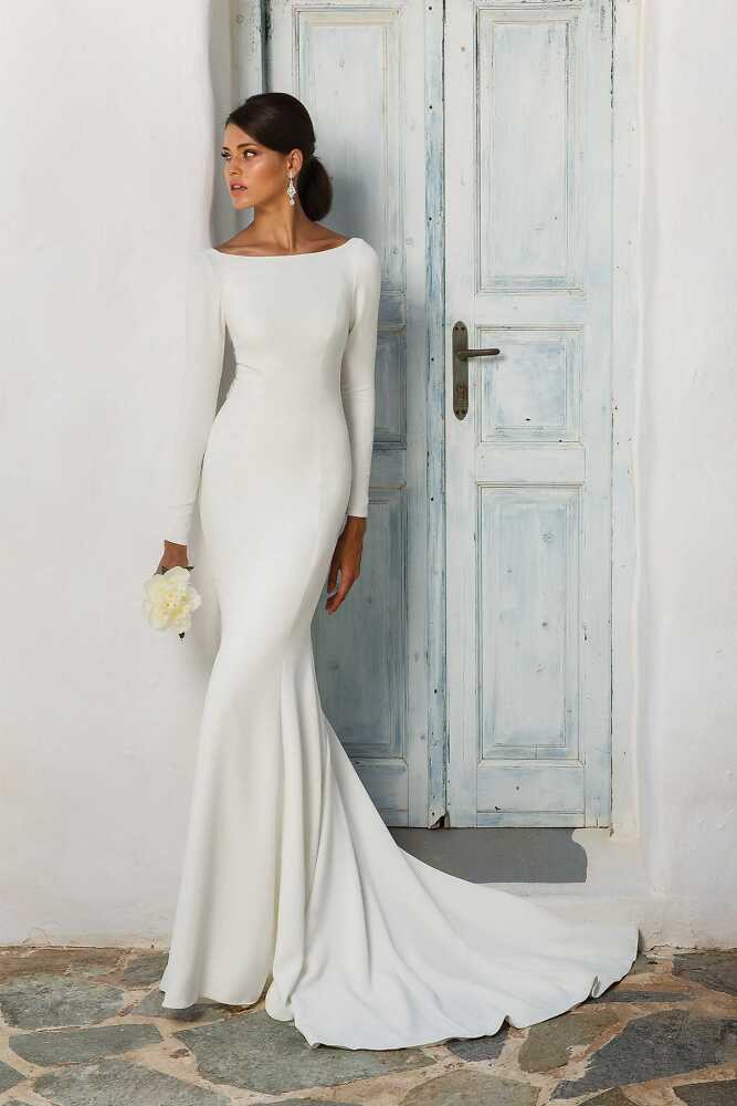 Figurbetont Justin Alexander Brautmode für die moderne Braut 5020A Hochzeitskleid figurbetont