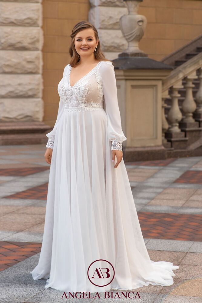 Mix & Match Monica Loretti Brautmode - Hochzeitskleid in italienischem Design 7020A: Romantisches Boho Oberteil 