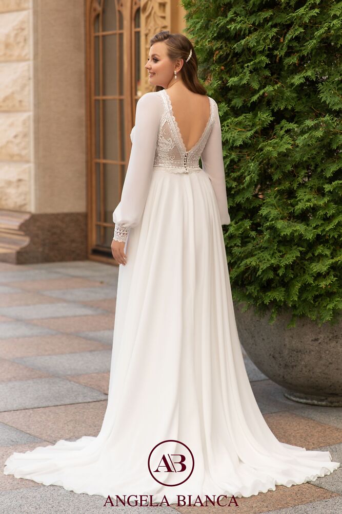 Mix & Match Monica Loretti Brautmode - Hochzeitskleid in italienischem Design 7020B: Romantisches Boho Oberteil 