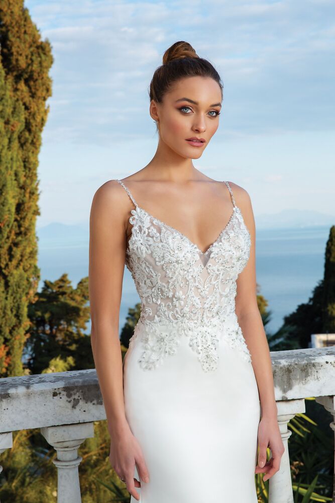 Outlet, Sale Justin Alexander Bridal - Brautmode für die moderne, elegante Braut 5022B figurbetontes Hochzeitskleid