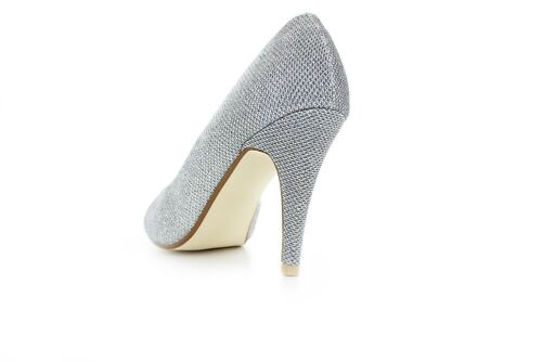 G05 D'orsay Pumps in silber Glitter