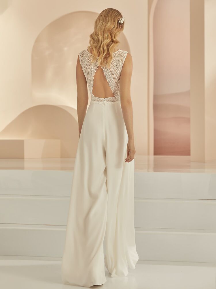 Kurze Kleider, Jumpsuits, Umstandskleider Bianco Evento Brautmode, Braut Schuhe und Braut Accessoires 1115A: Jumpsuit Hochzeit 