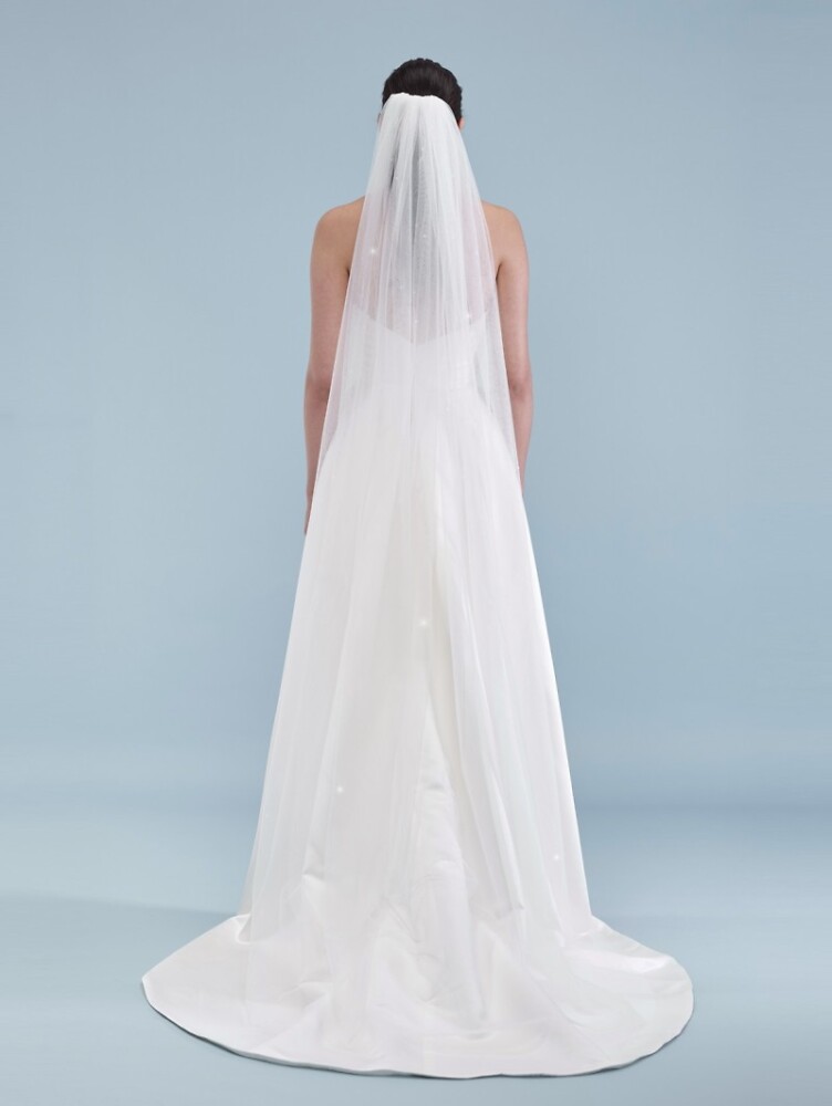 Accessoires Poirier 013A Brautschleier Hochzeit zu Hochzeitskleid, einl. Schleier aus Soft Medium-Tüll mit Spitze