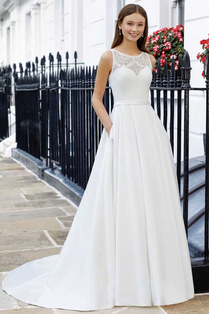 Outlet, Sale Justin Alexander Bridal - Brautmode für die moderne, elegante Braut 5024B Brautkleid A-Linie Adore Justin Alexander
