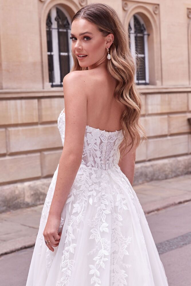 A-Linie Justin Alexander Bridal - Brautmode für die moderne, elegante Braut 5027A Hochzeitskleid - Brautkleid ohne Träger - Hochzeitskleider Princess