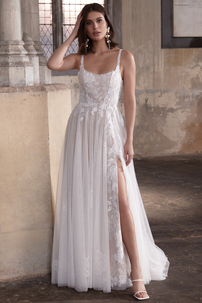 A-Linie Justin Alexander Bridal - Brautmode für die moderne, elegante Braut 05004A:  Traum-Brautkleid mit modernen Details