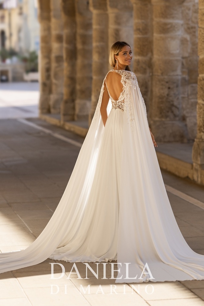 A-Linie Monica Loretti Brautmode - Hochzeitskleid in italienischem Design 07012B Brautkleid Daniela Di Marino