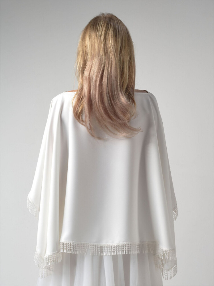 Accessoires Poirier Bridal Brautmode und Braut Accessoires 06006B Braut Cape