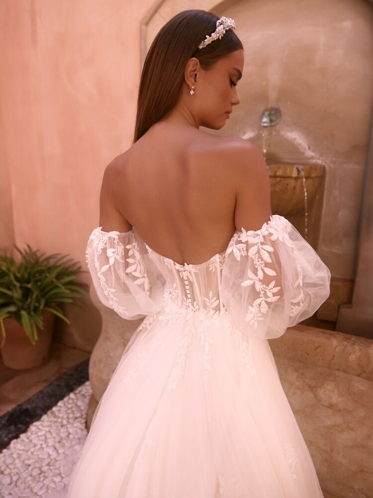 Princess Bianco Evento Brautmode, Braut Schuhe und Braut Accessoires 01077B Brautkleid Prinzessin
