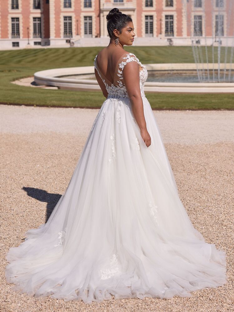 Princess Bianco Evento Brautmode, Braut Schuhe und Braut Accessoires 01080A Romantisches Brautkleid 