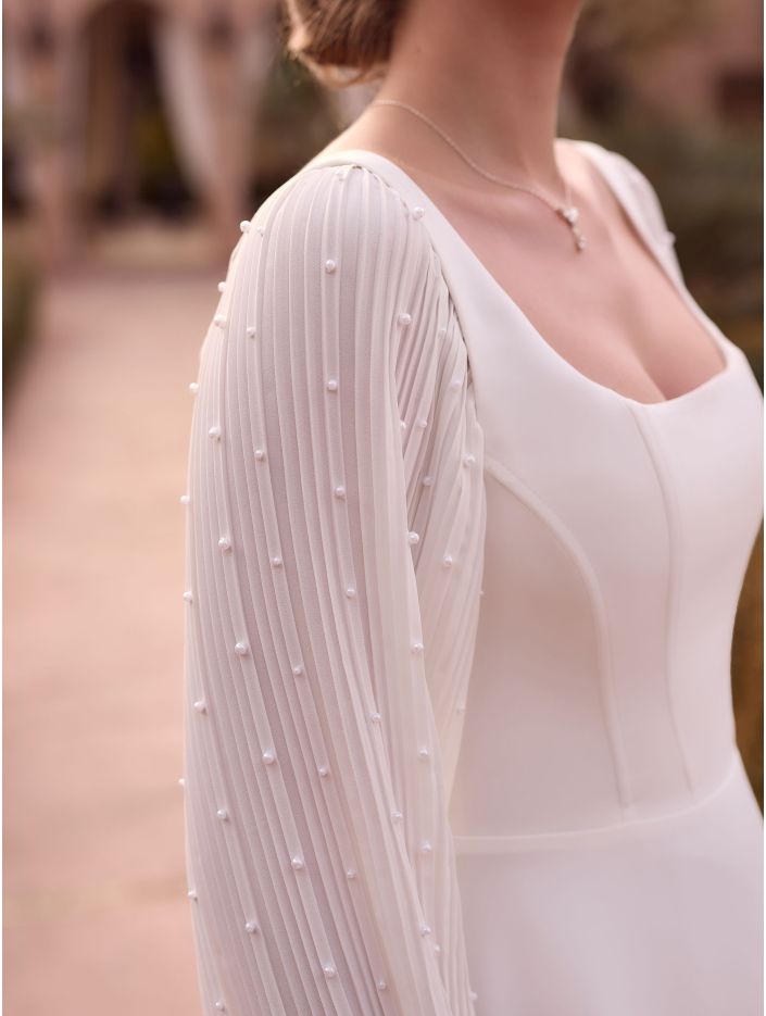 Accessoires Bianco Evento Brautmode, Braut Schuhe und Braut Accessoires 01090 Ärmel mit Perlen
