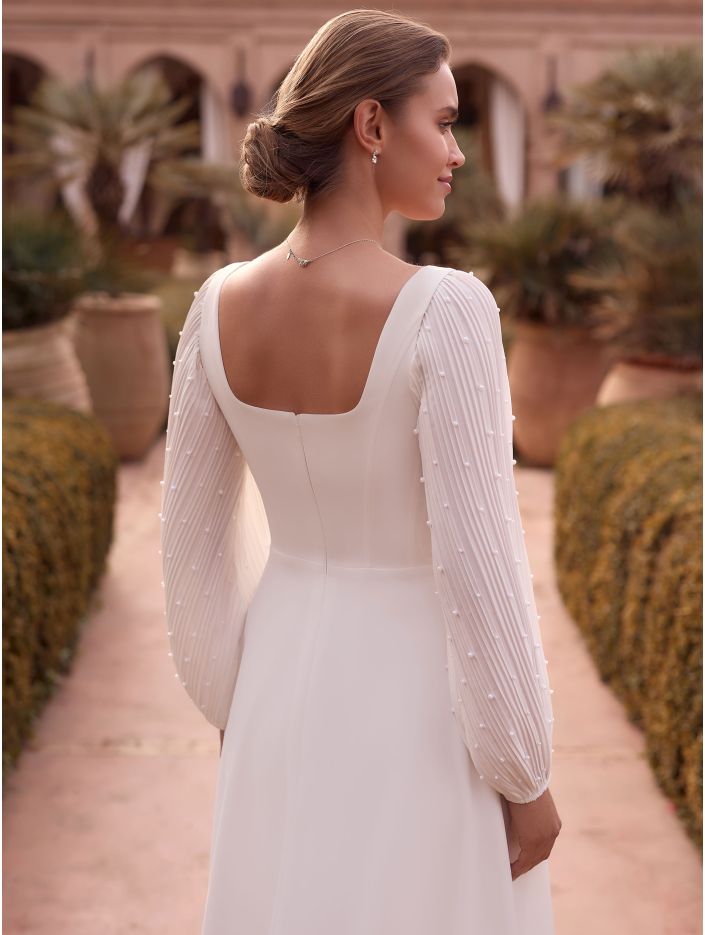 Accessoires Bianco Evento Brautmode, Braut Schuhe und Braut Accessoires 01090A Ärmel mit Perlen