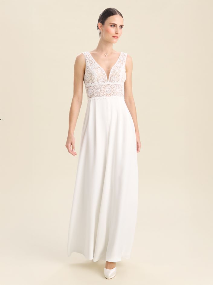 Kurze Kleider, Jumpsuits, Umstandskleider Bianco Evento Brautmode, Braut Schuhe und Braut Accessoires 01097 Braut Jumpsuit 