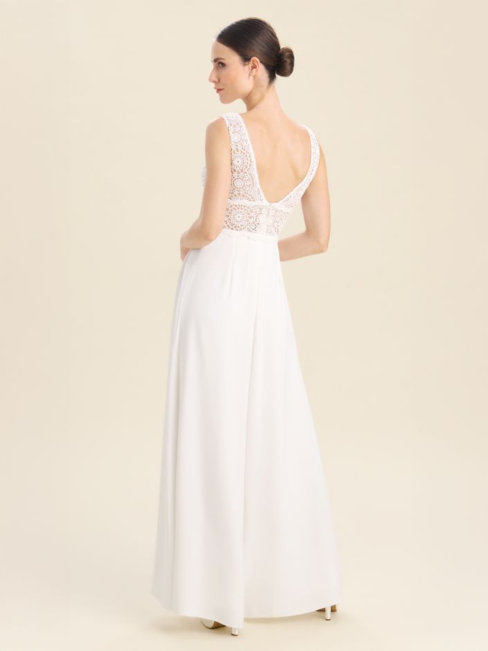 Kurze Kleider, Jumpsuits, Umstandskleider Bianco Evento Brautmode, Braut Schuhe und Braut Accessoires 01097B Braut Jumpsuit 